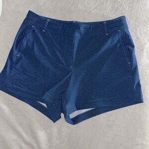 Spanx Sunshine Shorts 4" Women Medium, Large Geo Scape Blue UPF 50+